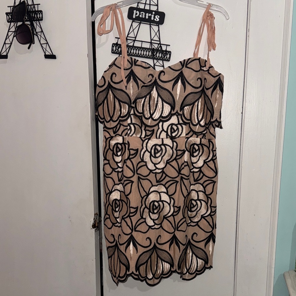 Elegant Floral Embroidered Dress